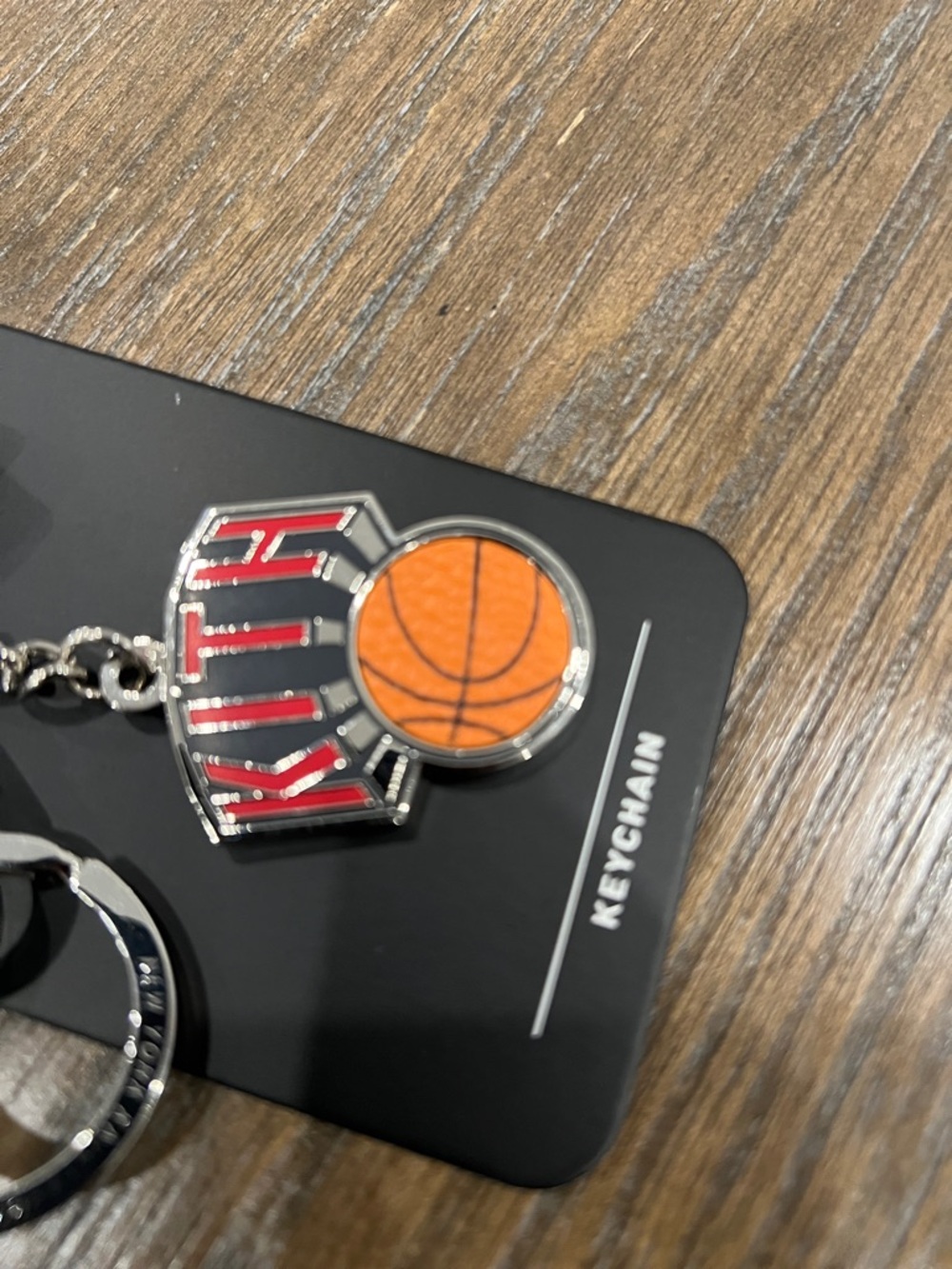 Kith Black Keychain with Orange Basketball Logo - Picture 2 of 3